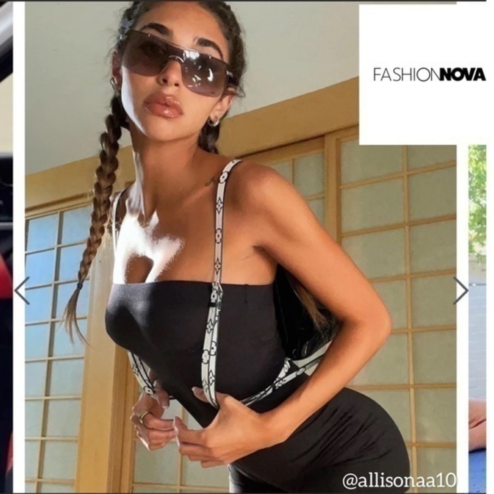 Fashion nova romper black